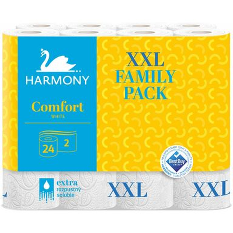 HARMONY Comfort XXL Tualettpaber 24rulli (2 kihiline, valge)