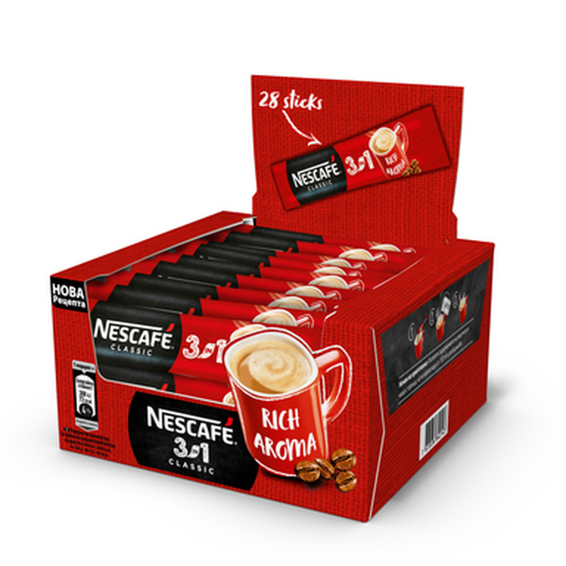 Lahustuv kohv Classic 3in1, NESCAFE, 28x16,5 g