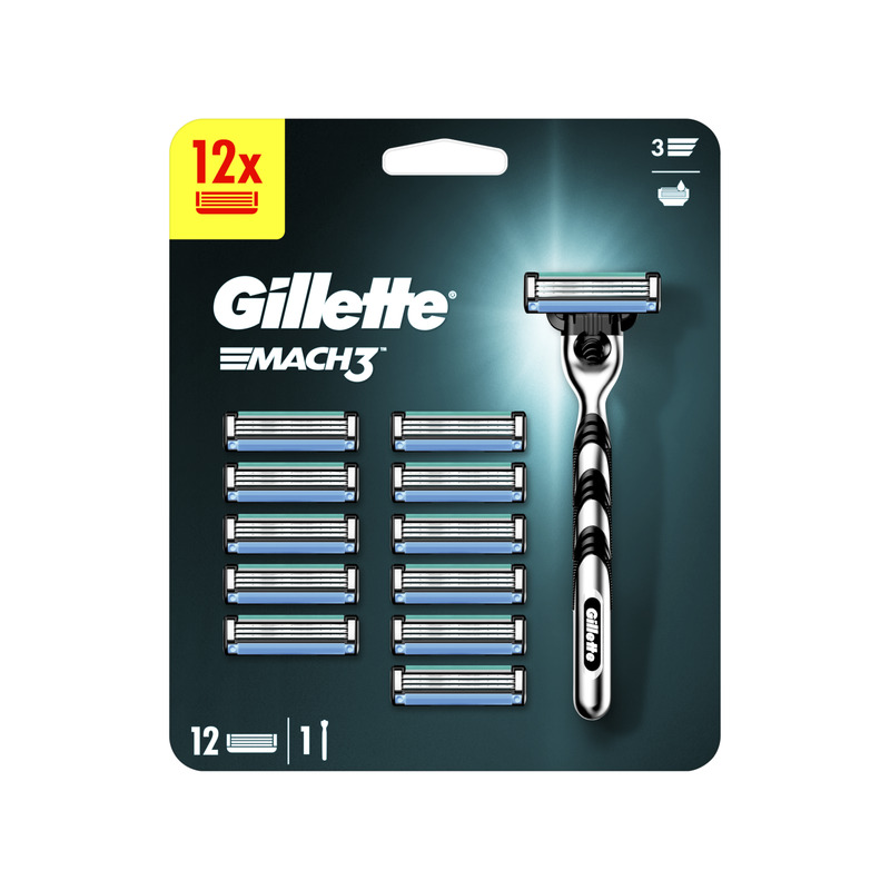 Gillette Mach3 Raseerija Meestele,12 Tera