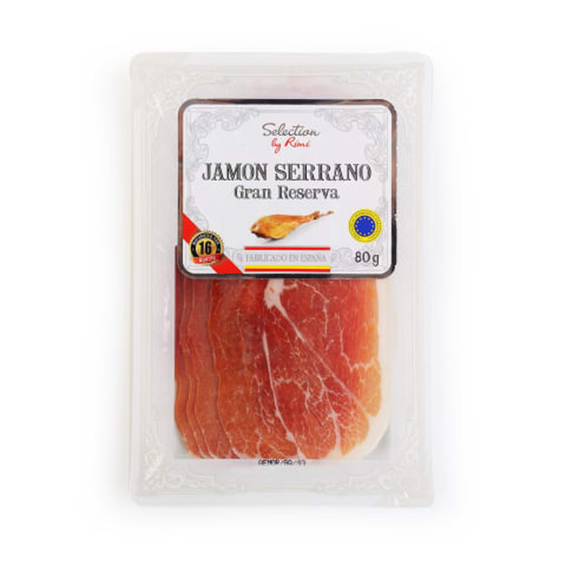 Vinnutatud sink Jamon Serrano Gran Reserva Selection by Rimi 80g