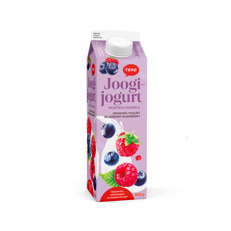 Joogijogurt mustika-vaarika, TERE, 900 g