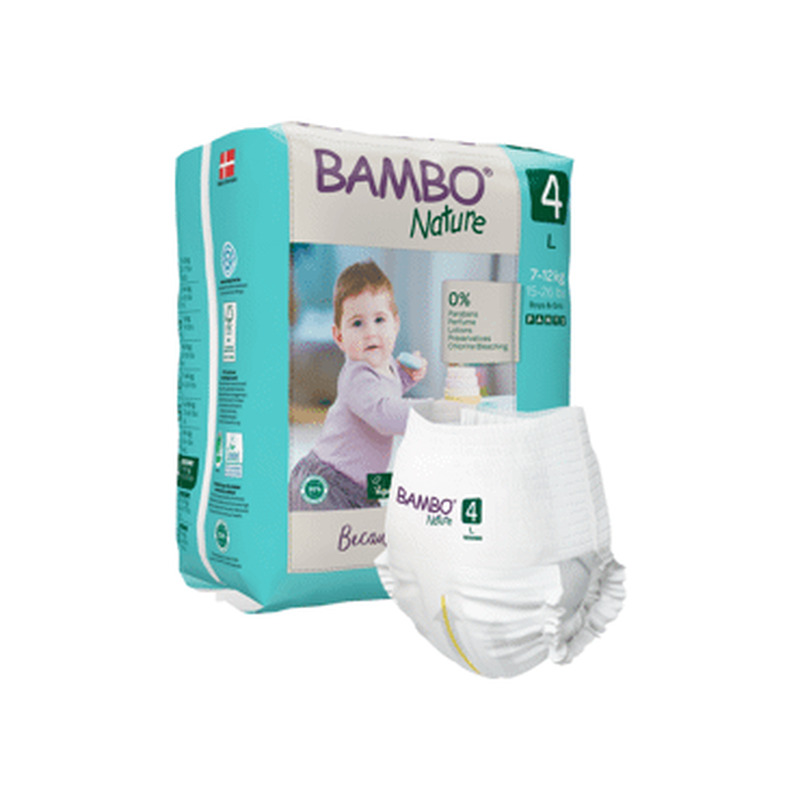 Püksmähkmed BAMBO NATURE S4 7-12 kg,20tk