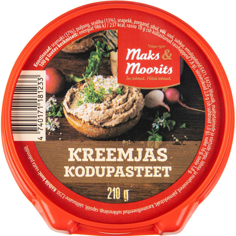 Kreemjas kodupasteet, MAKS & MOORITS, 210 g