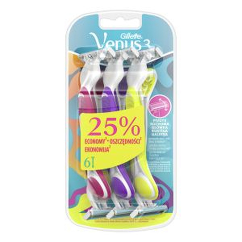 Gillette Venus Simply3 Multicolor raseerija 6tk ühekordne