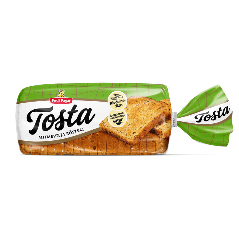 Tosta mitmevilja-röstsai viilutatud, EESTI PAGAR, 500 g