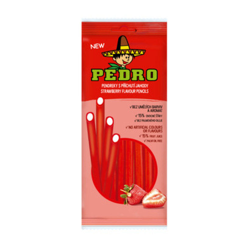 PEDRO Kummikommid Maasikapliiatsid 80g