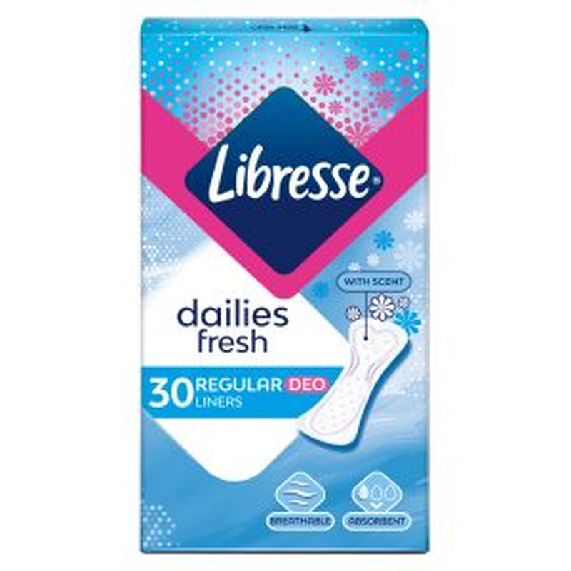 Libresse Dailies Fresh Regular Deo pesukaitse 30tk