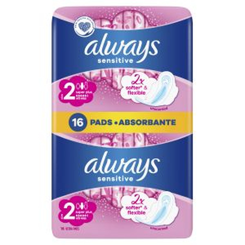 Hügieenisidemed Ultra Super Plus Sensitive Duopack, ALWAYS, 16 tk