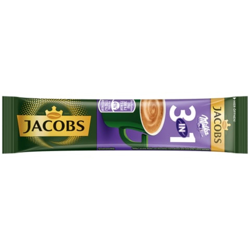 Kohvijook lahustuv 3in1 Jacobs Milka 18g