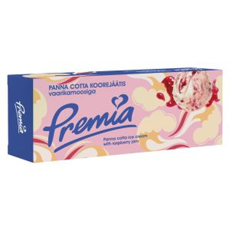 Premia Panna cotta koorejäätis vaarikatoormoosiga 480g