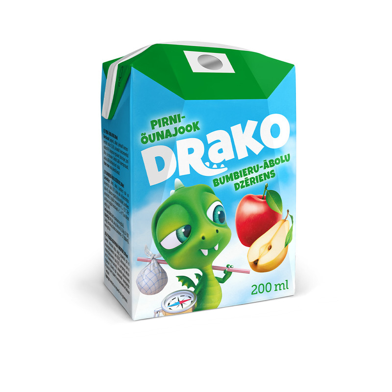 Pirni-õunajook kõrrega Drako, PÕLTSAMAA, 200 ml