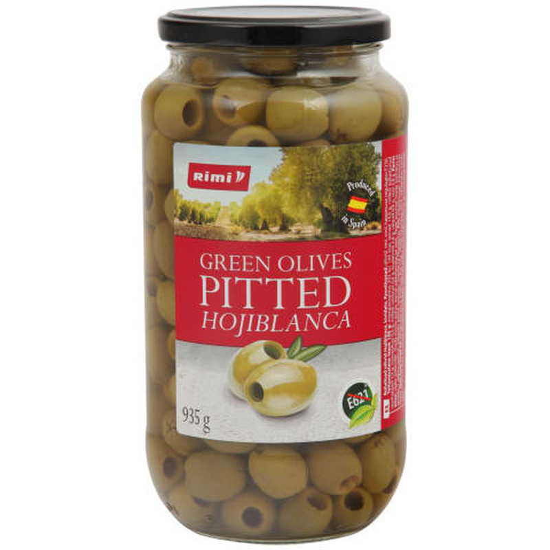 Rohelised Hojiblanca oliivid Rimi kivideta 935g/455g