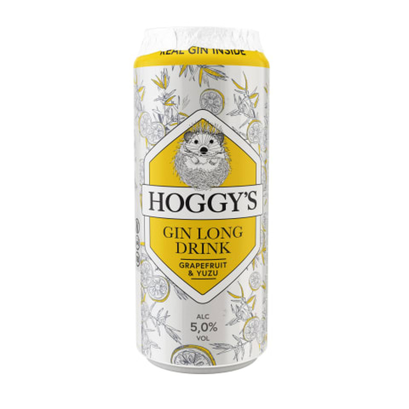 Muu alkohoolne jook Hoggy´s Gin Long Drink Grapefruit&Yuzu 5%vol 0,5l