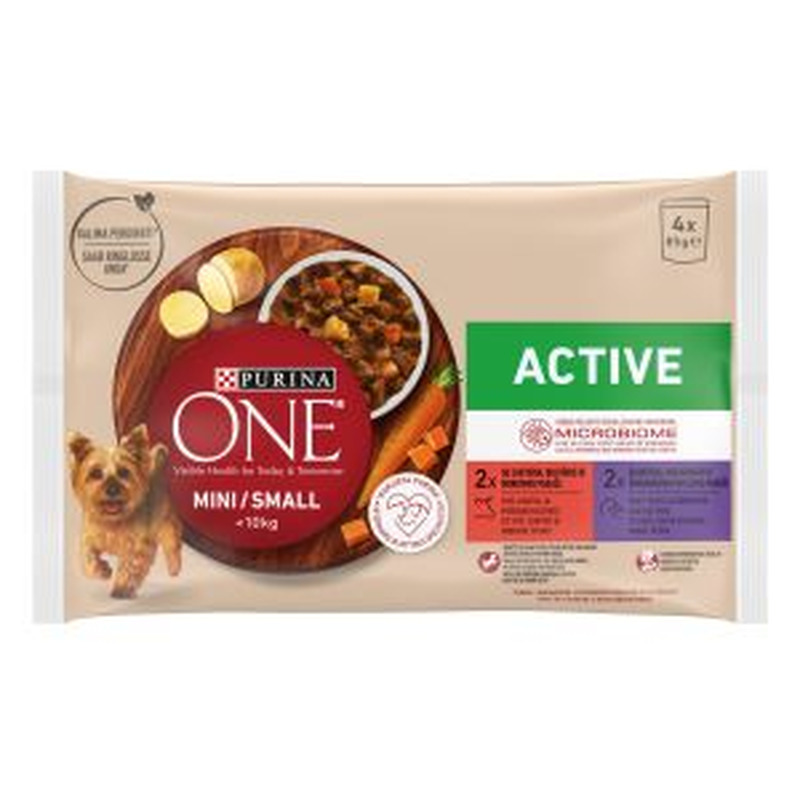 ONE Mini Active koeraeine 4*85g veise-kana