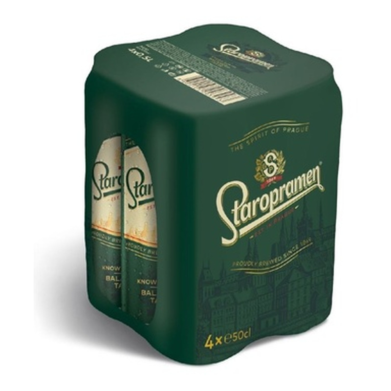 STAROPRAMEN õlu Premium hele 5% 50cl 4-pakk (purk)