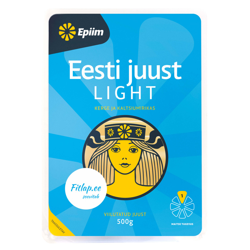 Eesti juust light viilutatud laktoosivaba, E-PIIM, 500 g