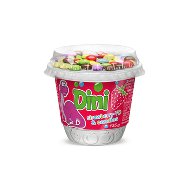 Jogurt DINI maasika, dražeega, 135g