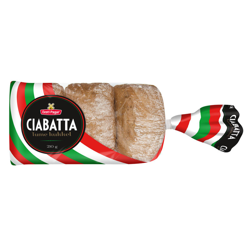 Tume ciabatta kukkel, EESTI PAGAR, 210 g