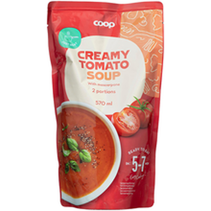 Coop tomatisupp mascarpone juustuga 1% 570ml