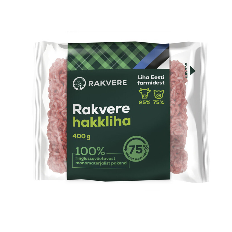 Hakkliha sea-ja veiselihast, RAKVERE LK, 400 g