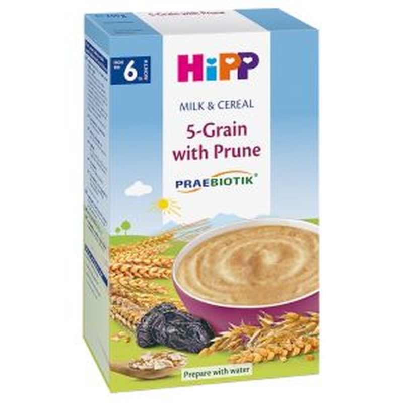 Hipp 6K Piimaga 5-viljapuder 250g ploomi