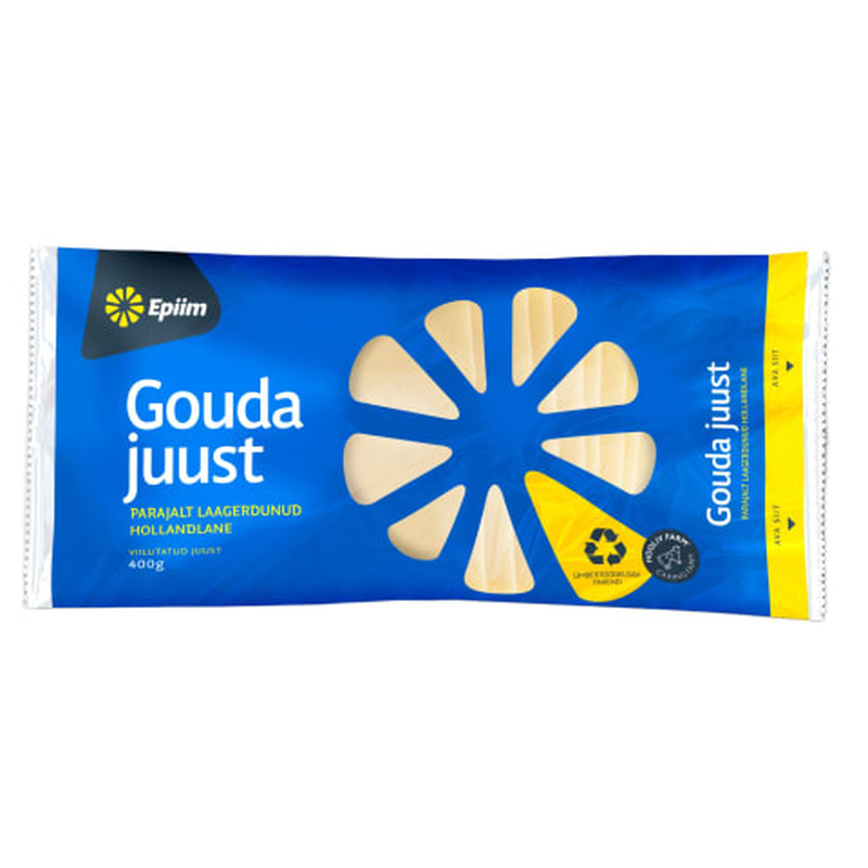 Juust Gouda viilutatud E-Piim 400g