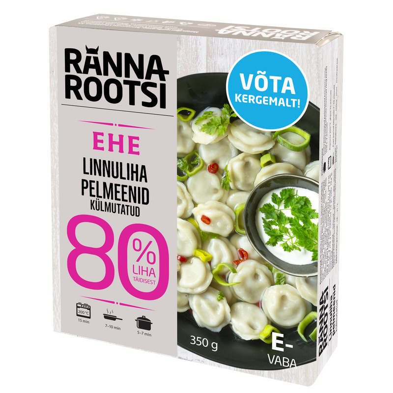 Linnuliha pelmeenid EHE, RANNAROOTSI, 350 g