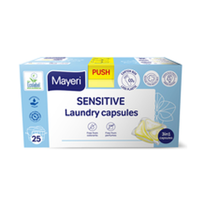 Pesugeelikapslid Sensitive karbis, MAYERI, 25 tk