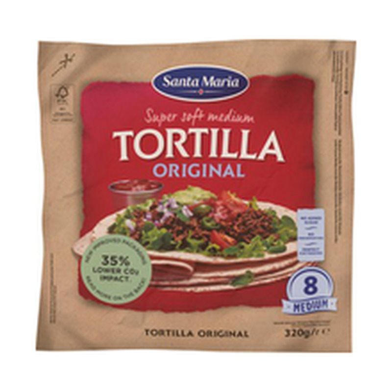 Tortilja 20 cm x 8 tk, SANTA MARIA, 320 g