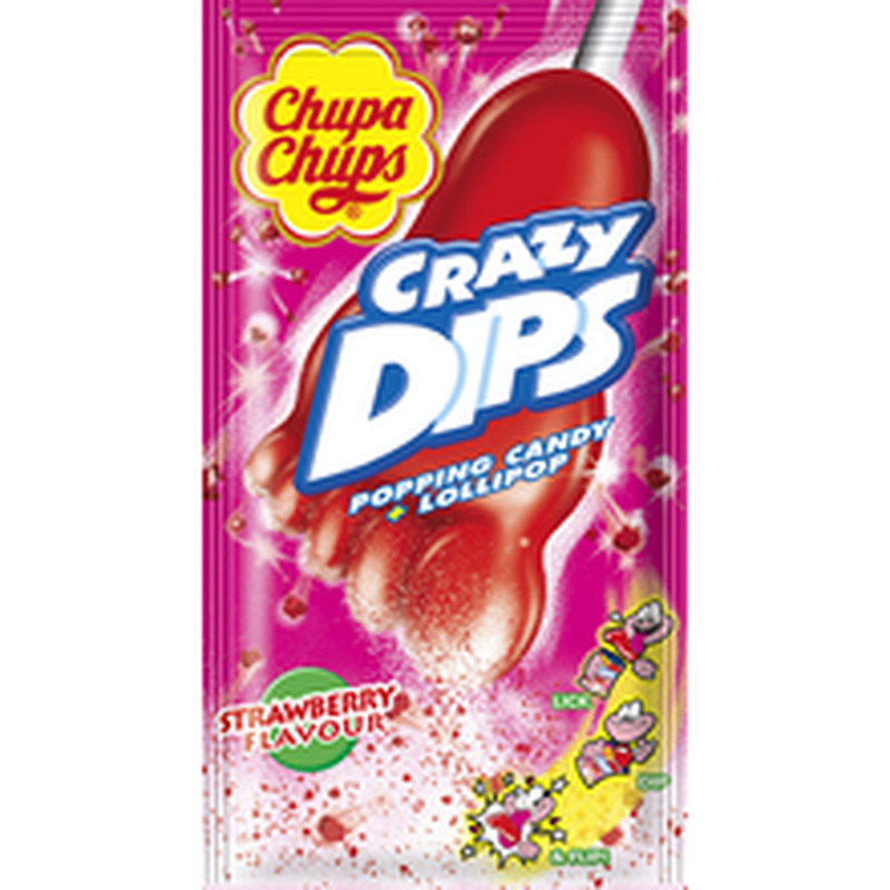 Chupa Chups Crazy Dips pulgakomm prõksuva suhkrupuruga 14 g