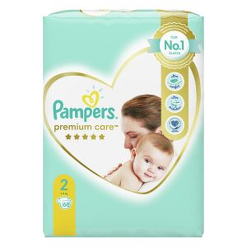 Mähkmed Premium Care, Value Pack S2 4–8 kg, PAMPERS, 68 tk