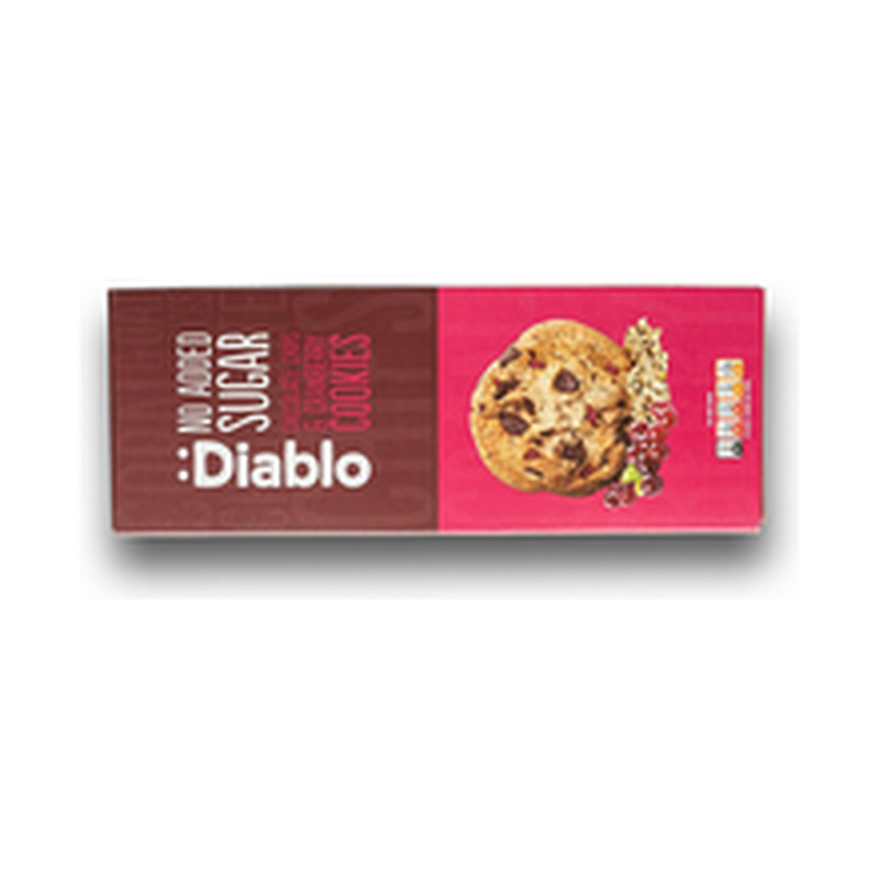 Diablo šokolaadi-jõhvikaküpsis, suhkruvaba 135 g