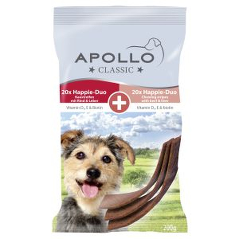 Apollo närimisribad Happie-Duo 20tk 200g loomaliha-maks