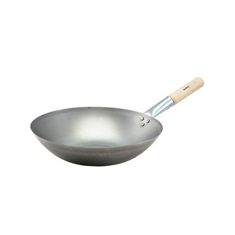 BEST Wok Pann 35,6cm teras, lapik põhi (GenWare)