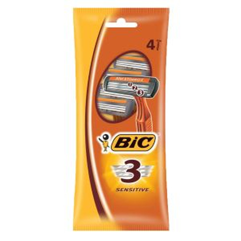 Raseerijad Sensitive 3, BIC, 4 tk