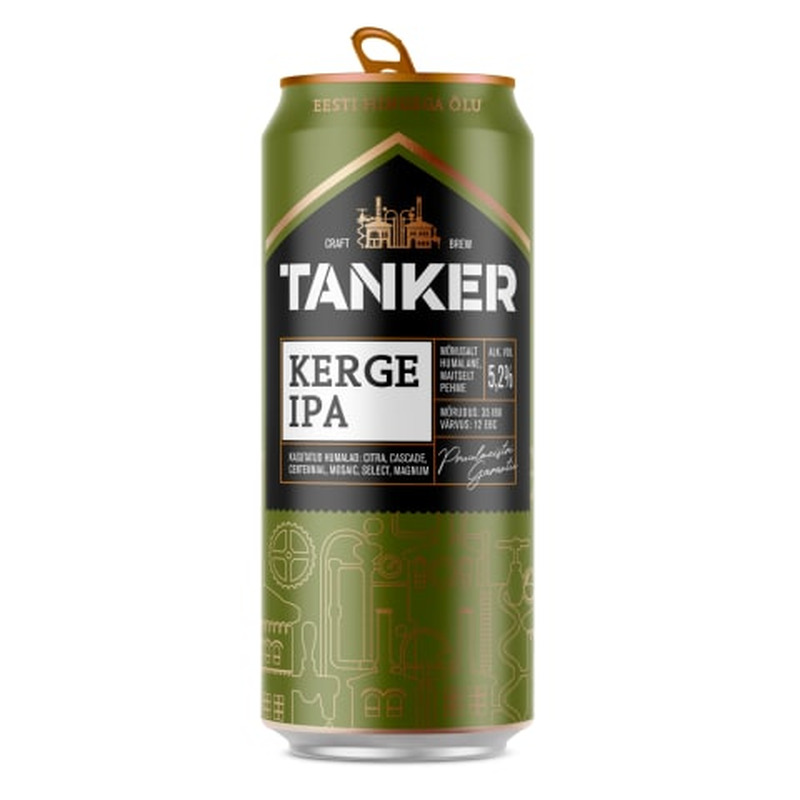 Õlu Kerge IPA Tanker 5,2%vol 0,5l purk