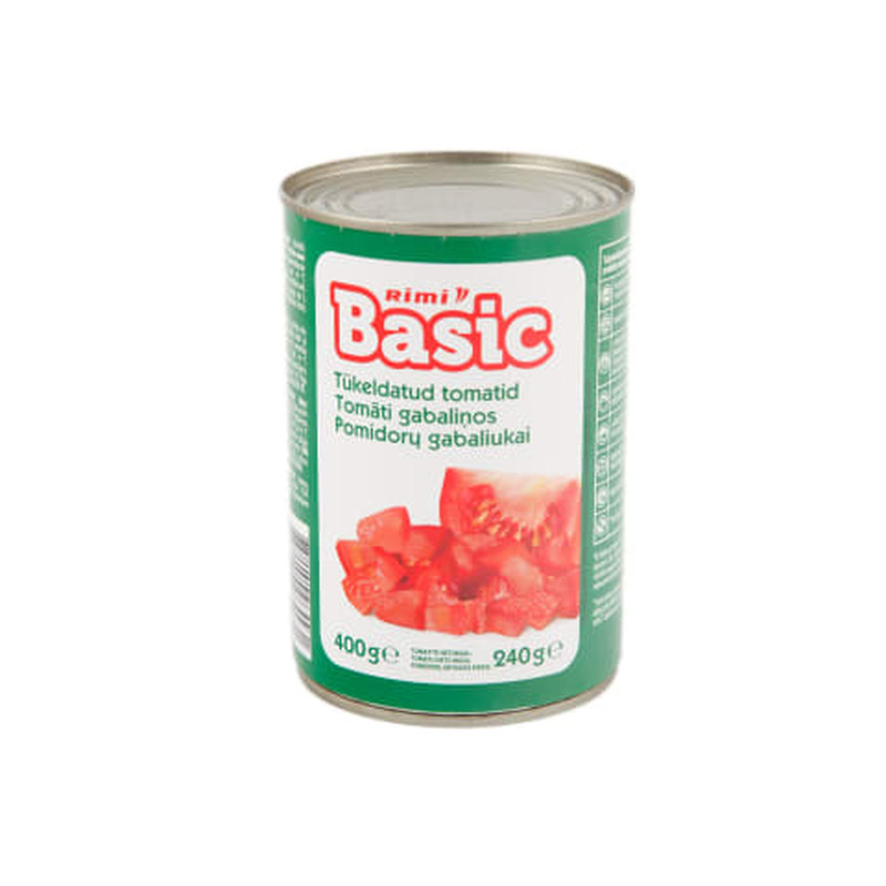 Tükeldatud tomatid Basic, RIMI, 400 g