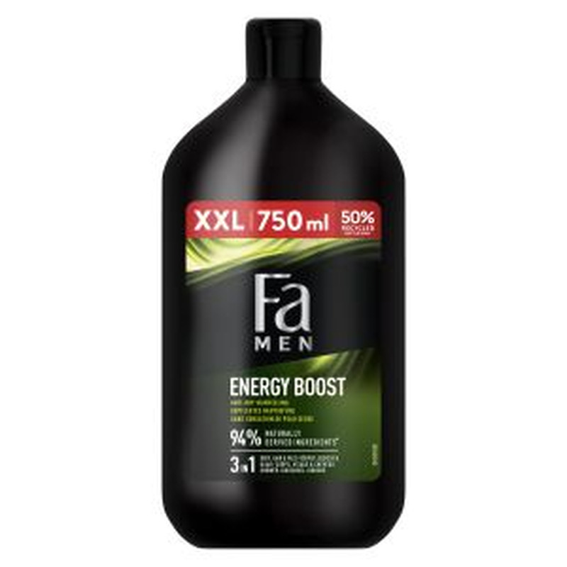 Dušigeel Mene Energy Boost, FA MEN, 750 ml