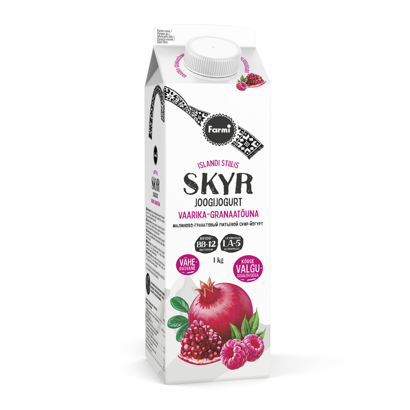 AB-skyri joogijogurt vaarika-granaatõuna, FARMI, 1 kg