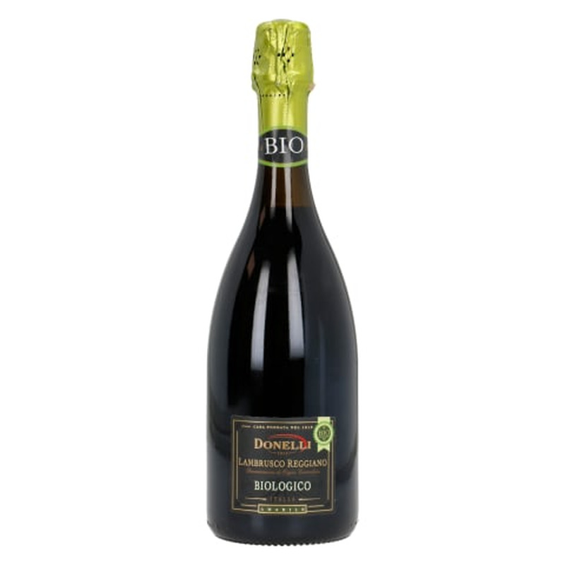 Kaitstud päritolunimetusega poolvahuvein Donelli Lambrusco Rosso Bio 0,75l