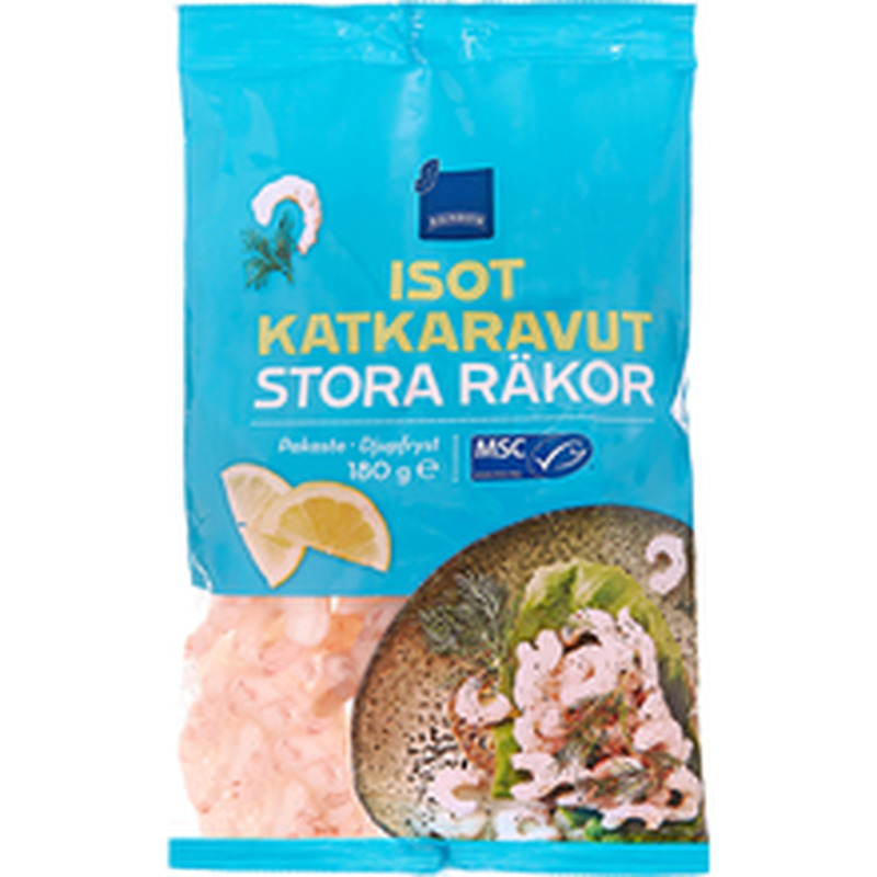 Suured kooritud krevetid, 150 g