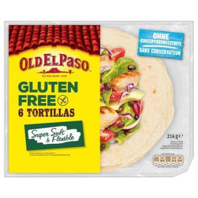 Tortilla gluteenivaba, OLD EL PASO, 216 g