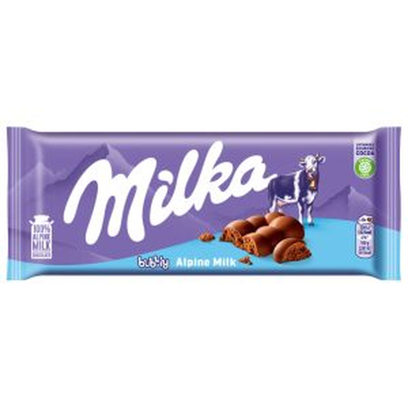 Piimašokolaad Bubbly, MILKA, 90 g