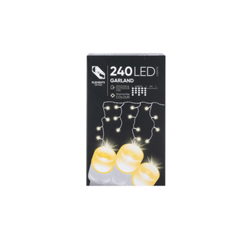 Rippvanik 240LED soe valge, sise