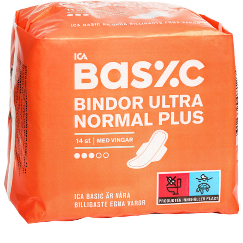 Hügieenisidemed ICA basic ultra normal plus tiibadega 14tk