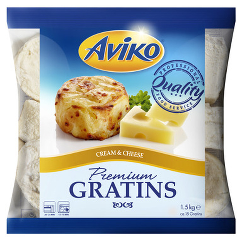 AVIKO Kartuligratään koore ja juustuga 1,5kg (külmut.)