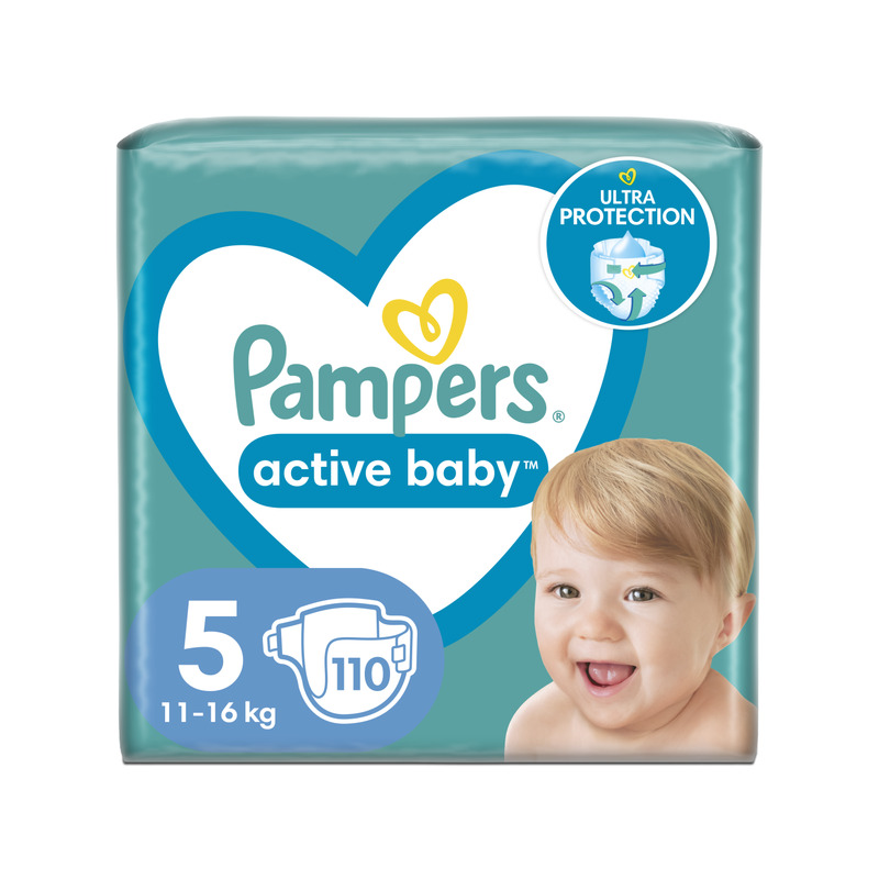 Pampers Active Baby Mähkmed, Suurus 5, 110 Mähet, 11–16 kg