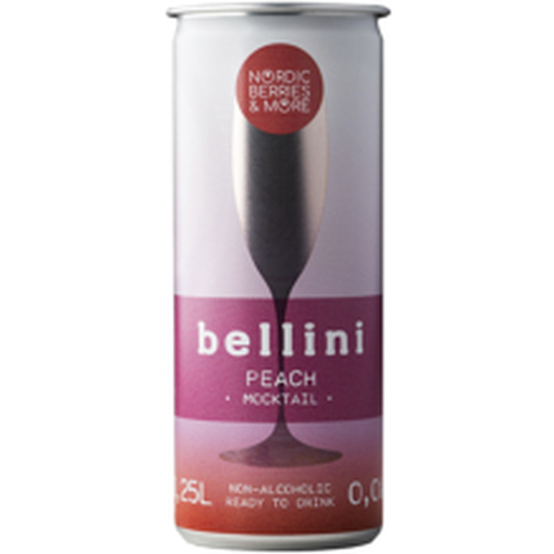 Nordic B peach bellini alkoholivaba kokteil 0% 250ml