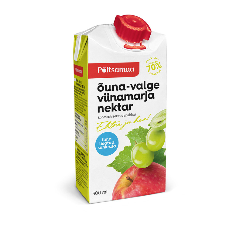 Õuna-valge viinamarja nektar, PÕLTSAMAA, 300 ml