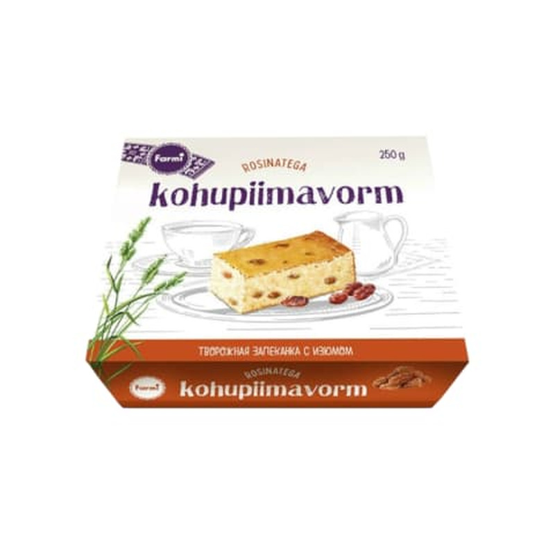 Kohupiimavorm rosinatega vaniljemaitseline Farmi 250g